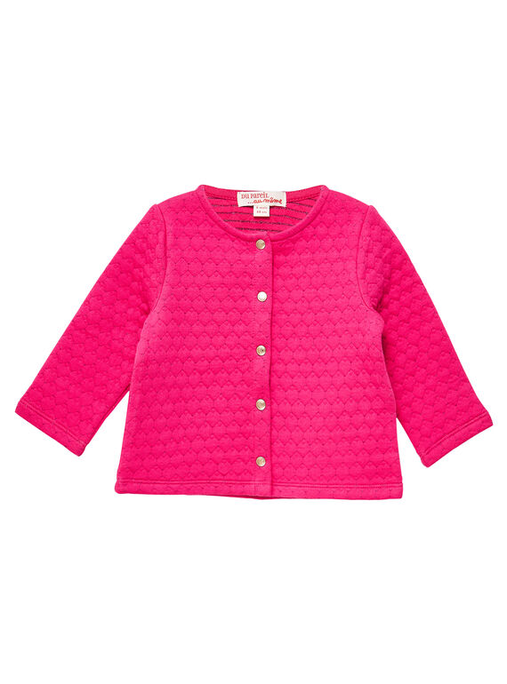 Cárdigan de color rosa para bebé niña JIJOCAR2 / 20SG0952CARF507