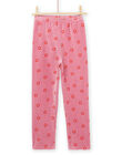 Pijama de jersey y pantalón con estampado flores y gatos PEFAPYJGLA / 22WH1124PYJD318