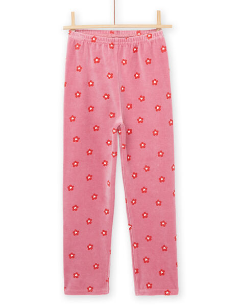 Pijama de jersey y pantalón con estampado flores y gatos PEFAPYJGLA / 22WH1124PYJD318