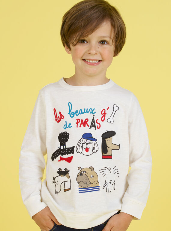 Camiseta blanca para niño MOMIXTEE2 / 21W902J3TML810