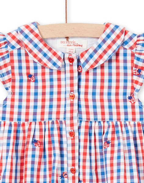 Vestido camisero de cuadros para bebé niña LICANROB3 / 21SG09M3ROB001