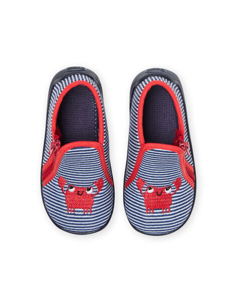 Botines azul marino, rojo y blanco con estampado de cangrejo para bebé niño NUPANTCRABE / 22KK3811D0A070