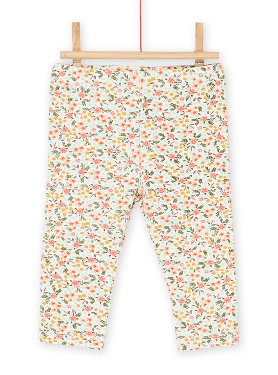 Leggings de color crudo con estampado de flores RYIMAGLEG / 23SI09T1CAL001