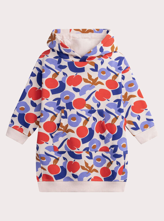 Vestido sudadera estampado con capucha WAKAROB1 / 25S90131ROB114