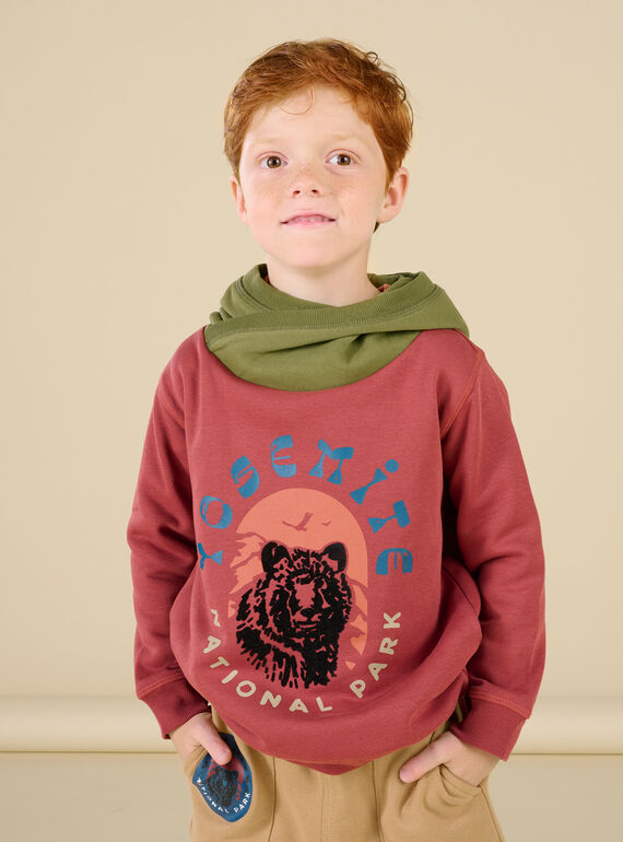 SUDADERA DE NIÑO ROJA OSO