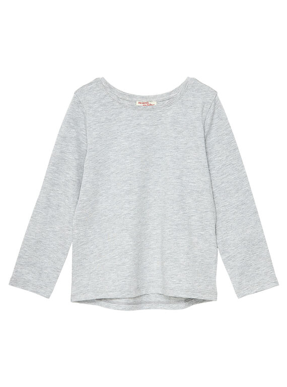 Camiseta de manga larga de color gris jaspeado JAESTEE3 / 20S90164D32943