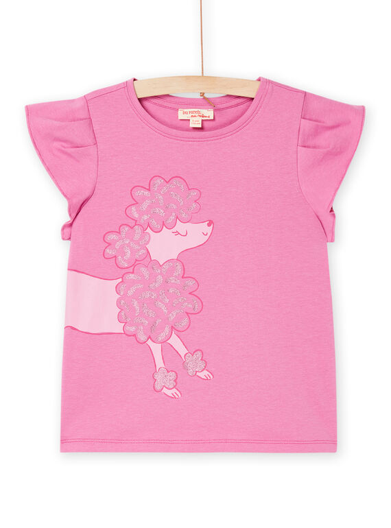 Camiseta rosa con estampado de caniche RAJOTI3 / 23S90184TMCD318