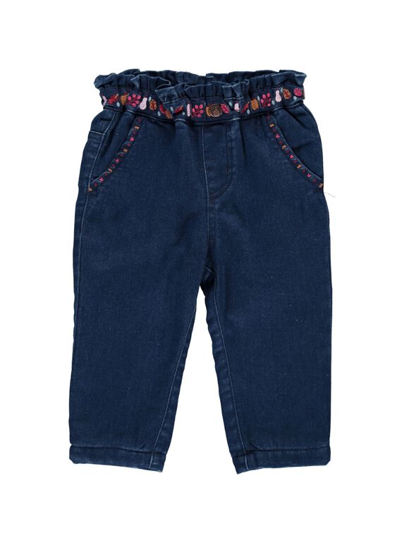 Baby girls' polar fleece lined jeans DIPINJEAN / 18WG09P1JEAK005