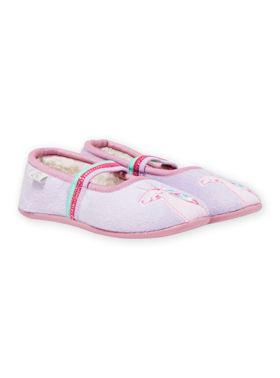 Bailarinas de color parma con estampado de unicornio para niña MAPANTLICOR / 21XK3537D07320
