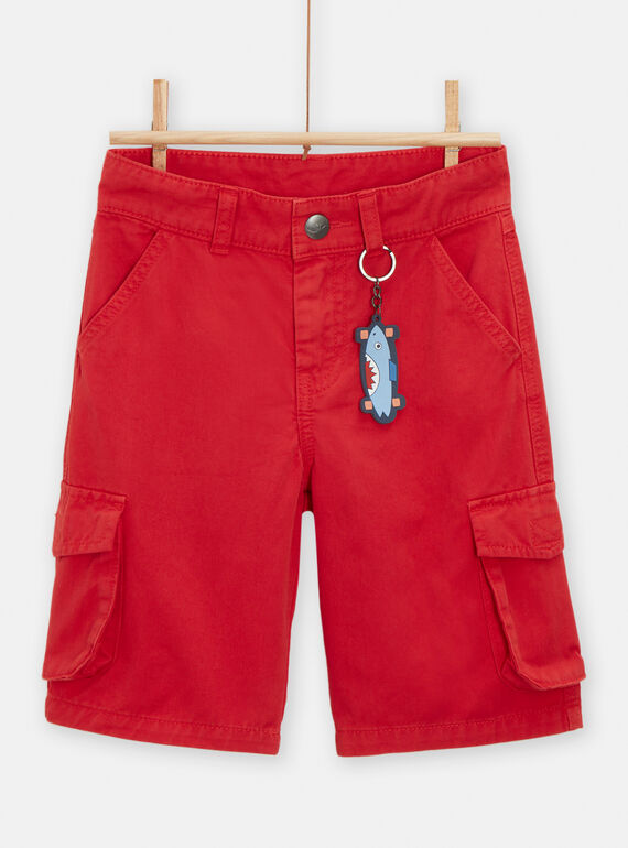 Bermudas de color rojo para niño TOCLUBER3 / 24S902O2BERF518