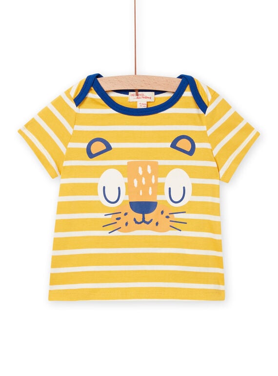 Camiseta de manga corta amarilla y blanca para bebé niño NUJOTI2 / 22SG10C2TMC106