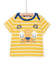 Camiseta de manga corta amarilla y blanca para bebé niño NUJOTI2 / 22SG10C2TMC106
