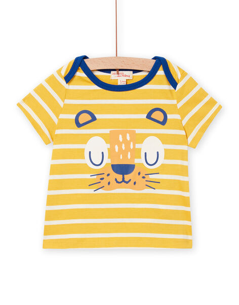 Camiseta de manga corta amarilla y blanca para bebé niño NUJOTI2 / 22SG10C2TMC106