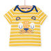 Camiseta de manga corta amarilla y blanca para bebé niño