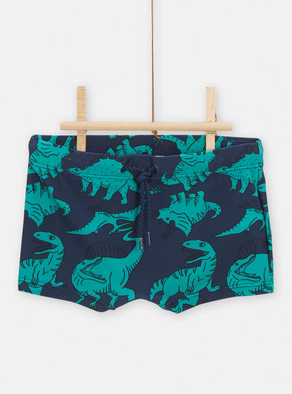 Bañador estilo bóxer de color azul con estampado de dinosaurio para niño TYOMERSHODIN / 24SI02G1MAI705