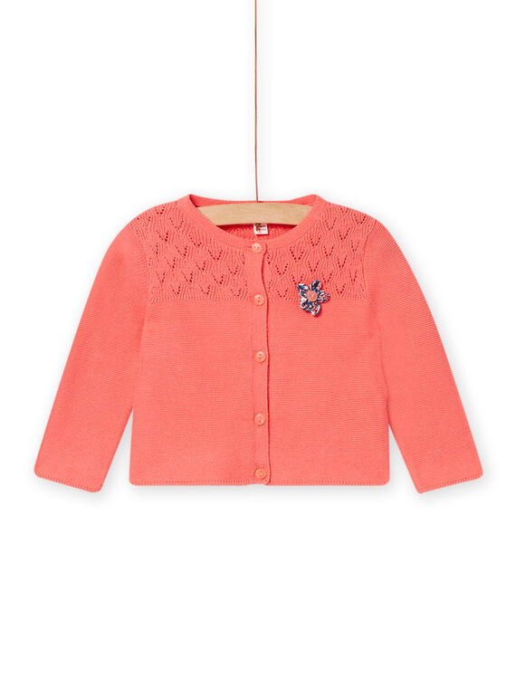 Cárdigan rosa colorete para bebé niña NISANCAR / 22SG09S1CARD300