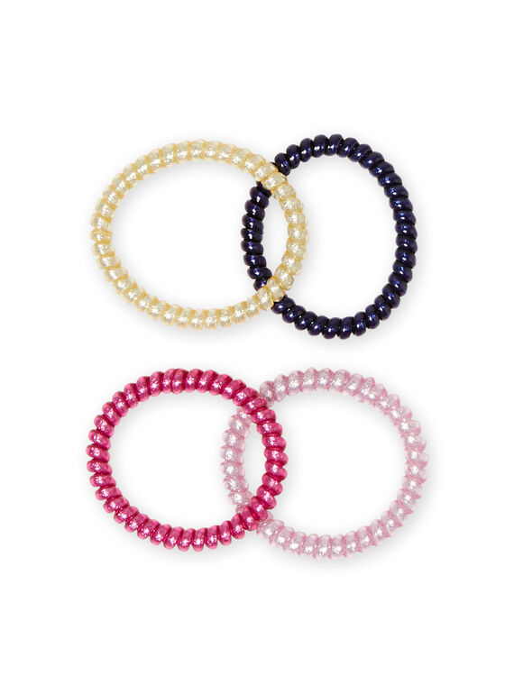 Pack de 4 gomas para el pelo con purpurina a juego para niña MYAJOELA1 / 21WI01S4ELAH700
