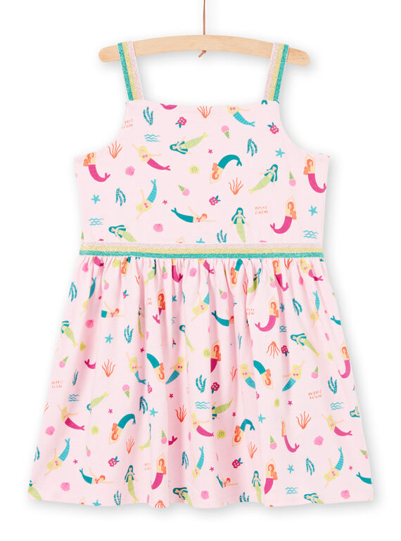 Vestido de tirantes de punto fino con estampado de sirenas y fantasía LABONROB3 / 21S901W3ROBD303