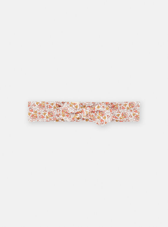 Cinta para el pelo de color crudo con estampado floral SYICOUBAN / 23WI09L1BAN001