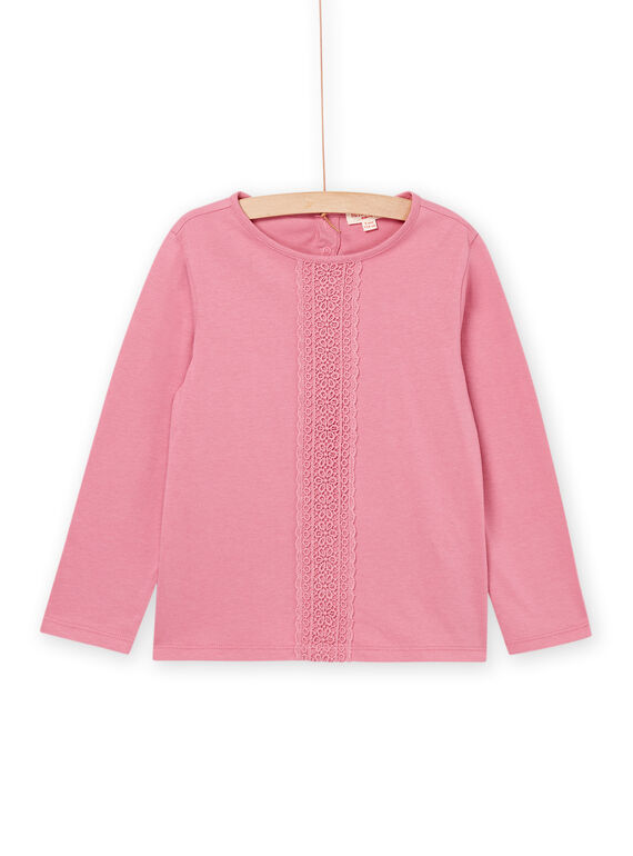 Camiseta de manga larga de color rosa PAJOSTEE4 / 22W901B3TMLD318