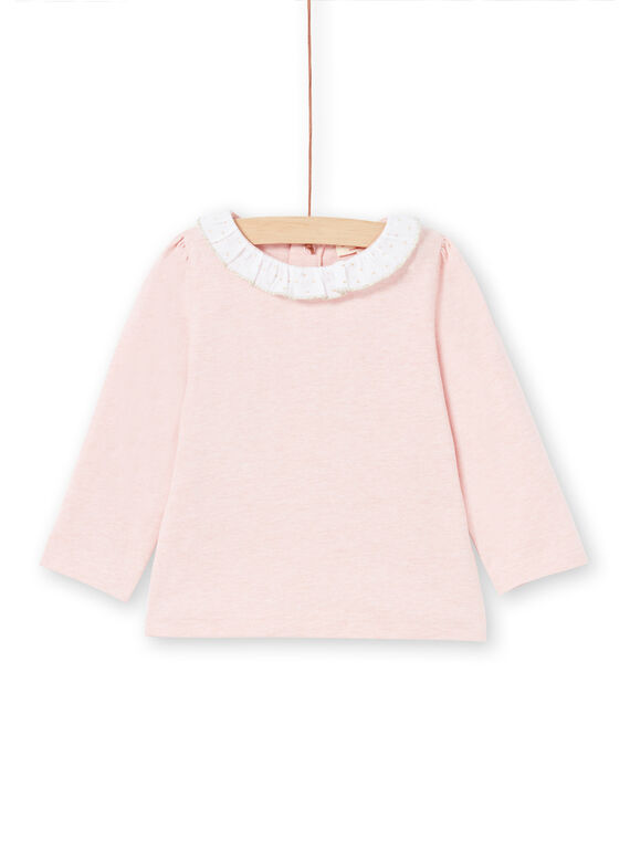 Camiseta de color rosa y blanco para bebé niña MIJOBRA2 / 21WG0914BRAD314