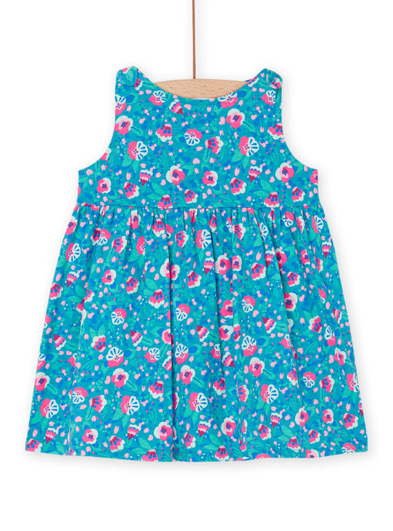 Vestido turquesa con estampado floral RIPLAROB2 / 23SG09P3ROBC217