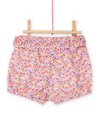 Short rosa y violeta con estampado floral RINEOSHO / 23SG09O1SHO000