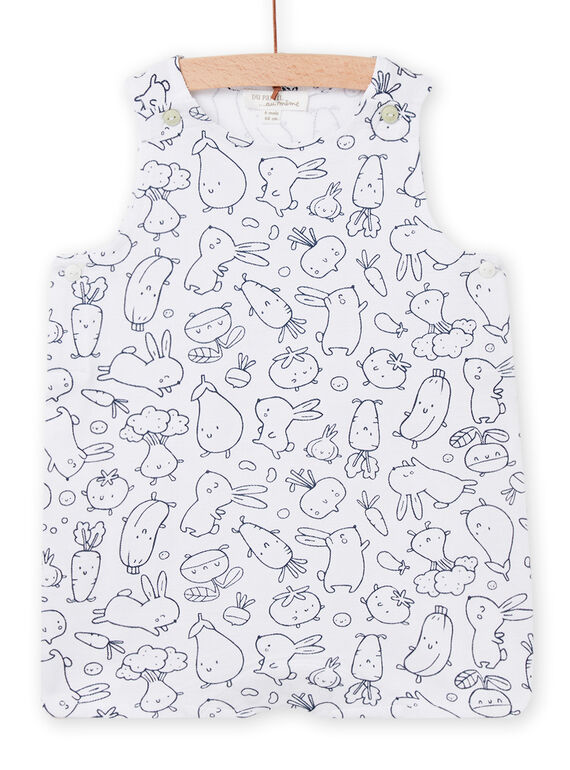 Peto con estampado de fantasía blanco para recién nacido niño NOU2SAC / 22SF0451SAC000