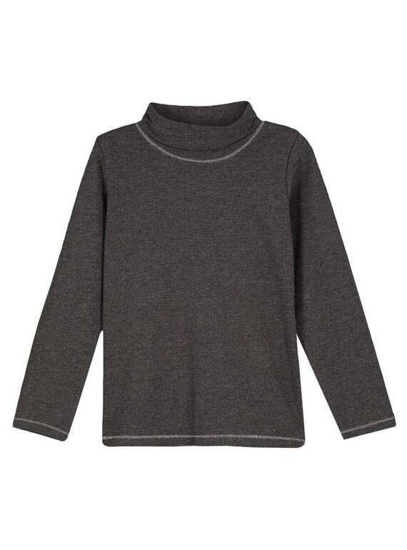 Jersey fino de color gris antracita jaspeado GAJOSOUP3 / 19W901L6D3B944