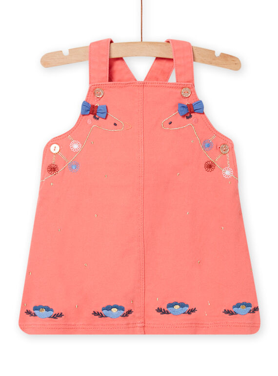Vestido rosa nude con estampado de fantasía para bebé niña NISANROB3 / 22SG09S1ROBD300