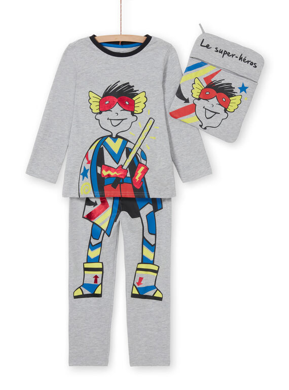 Conjunto de pijama, con camiseta y leggings de color gris para niño LEGOPYJMAN2 / 21SH12S2PYGJ922