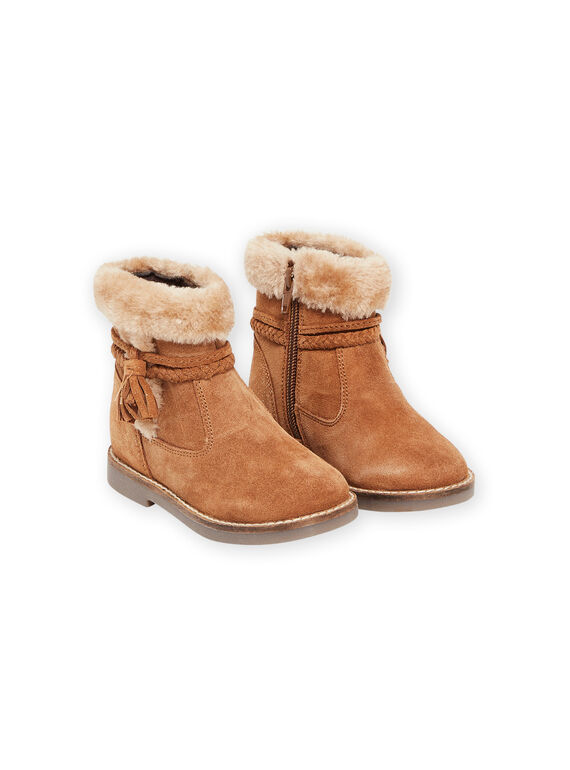 Botas de piel de serraje forradas PABOTTRESS / 22XK3591D10804
