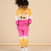 Pantalón de chándal rosa, blanco y naranja