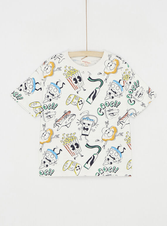 Camiseta color crudo con dibujo de fantasía SOLINTI2 / 23W902H1TMC632
