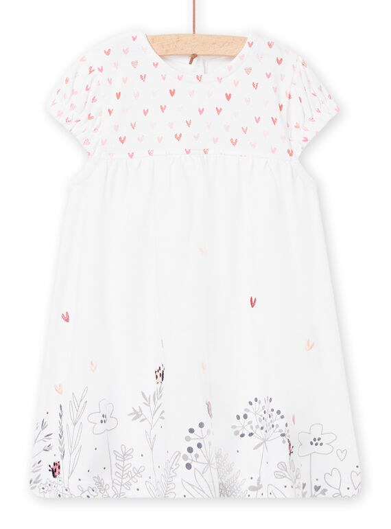Vestido de punto piqué con estampado de bosque para niña NOU1ROB / 22SF0341ROB000