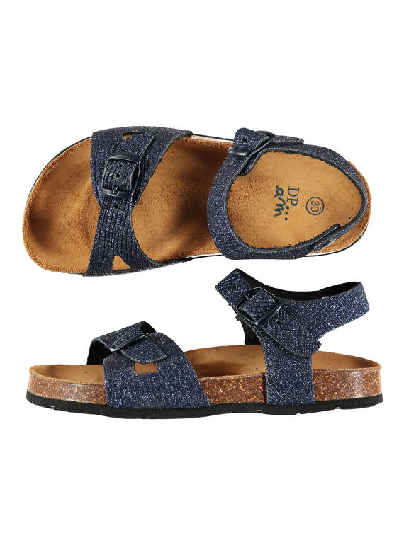 Sandalias de piel irisada para niña FFNUNIGHT / 19SK35D7D0E070