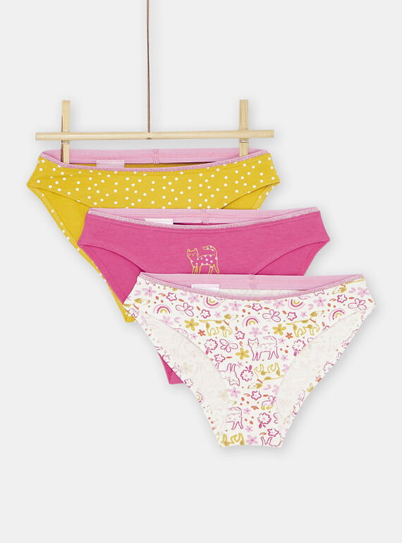 Pack de 3 braguitas multicolores para niña SEFALOTCAT / 23WH1163D5L000