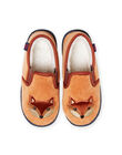 Patucos forrados amarillos con estampado de zorro para niño MOPANTROUX / 21XK3636D0B010