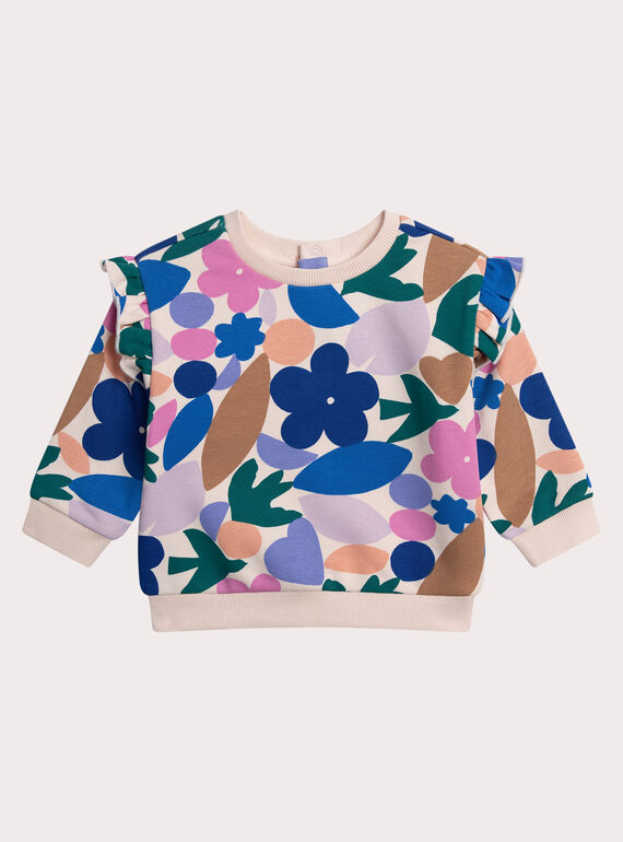 Sudadera floral para bebé niña