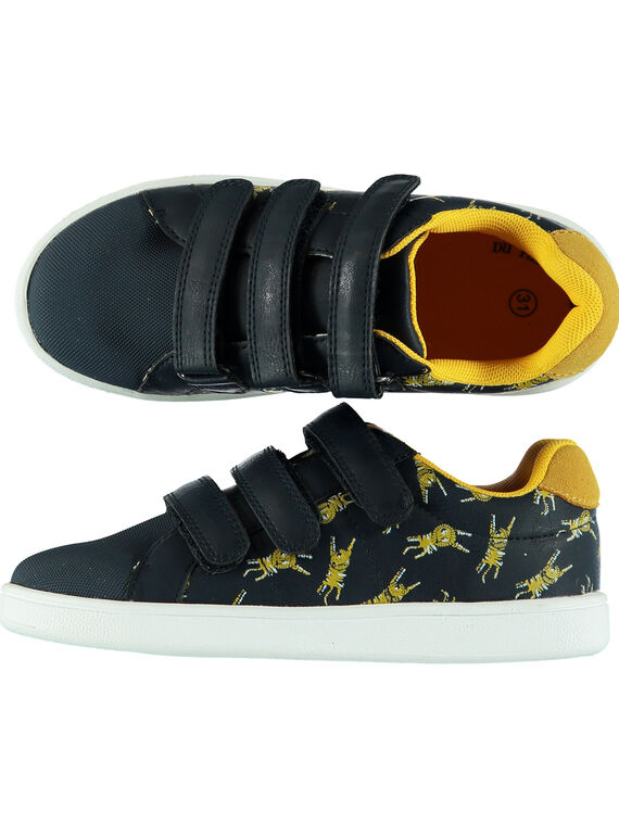 Zapatillas de color azul marino con estampado de león para niño GGBASLION / 19WK36I5D3F070