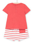 Conjunto de camiseta y short rojo, para bebé niño LUVIENS / 21SG10U1ENSF515