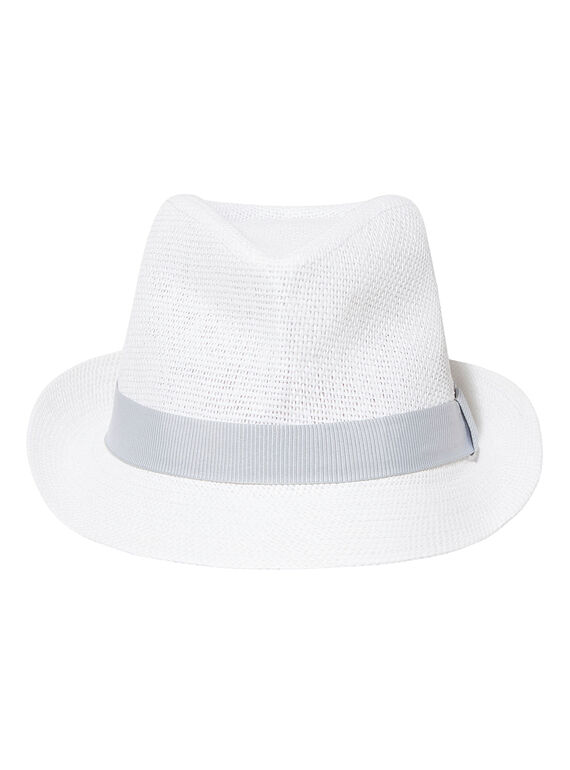 Sombrero de color blanco con lazo gris para niño JYOPOECHA / 20SI02G1CHA000