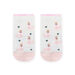 Calcetines de color crudo y rosa con estampado de cisne para bebé niña