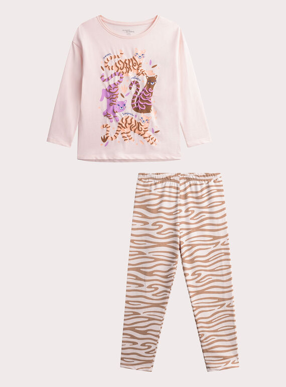 Pijama liso crudo de niña WEFAPYJTIG / 25SH1194PYJ114
