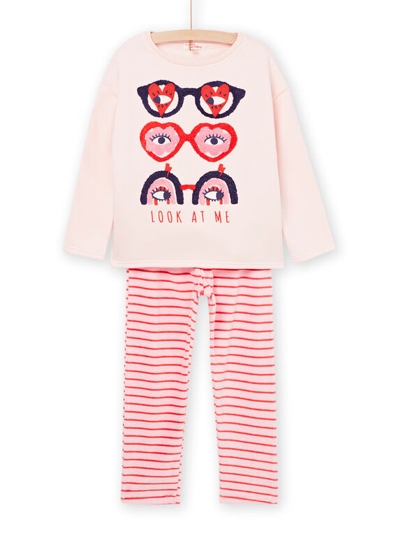 Pijama de terciopelo con estampado de gafas PEFAPYJSUN / 22WH1134PYJ307