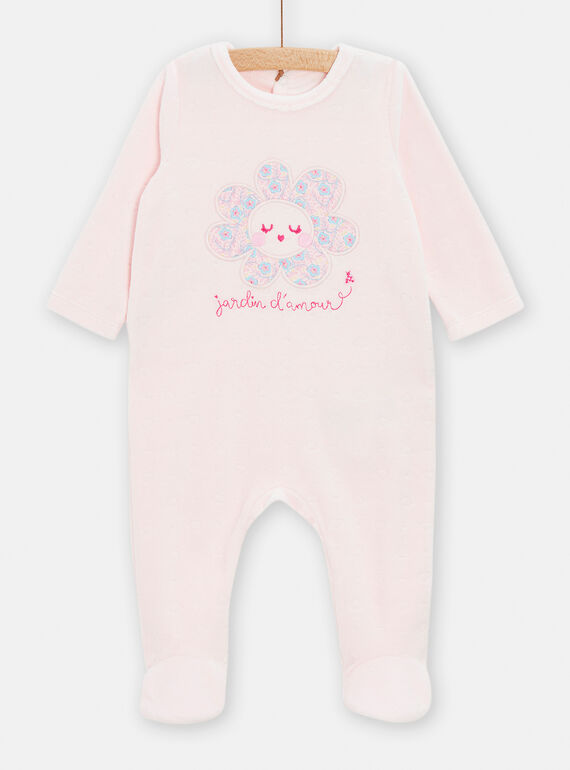 Pelele rosa con dibujo de sol para bebé niña TEFIGREJAR / 24SH1344GRED322