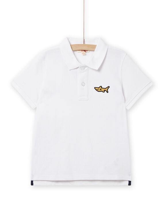 Polo liso blanco para niño NOJOPOL4 / 22S90262POL000