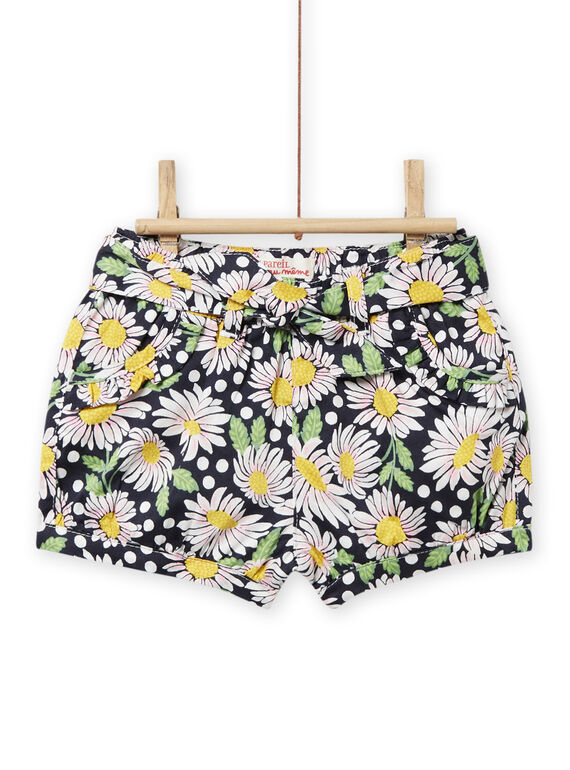 Short y cinturón con estampado floral para bebé niña NISOSHO / 22SG09Q1SHO001