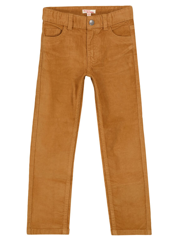 Pantalón regular-fit de pana de color camel GOJOPAVEL7 / 19W902L4D2BI820