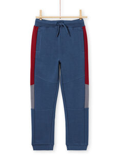 Pantalón de chándal de color azul marino y rojo para niño MOPAJOG / 21W902H1JGB219